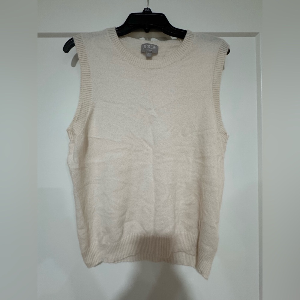 J. Crew Women's Cream Sweater Vest